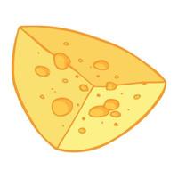 peças de queijo desenhadas à mão e fatias isoladas em um fundo branco. ícone de queijo. vetor de clipart de queijo