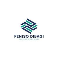 letra inicial abstrata pd ou dp logotipo na cor azul isolado em fundo branco aplicado para serviços de consultoria de negócios logotipo também adequado para as marcas ou empresas têm nome inicial dp. vetor