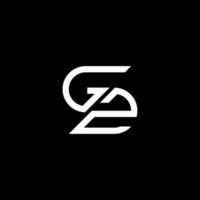 gz carta logotipo design criativo com gráfico vetorial, gz logotipo simples e moderno. vetor