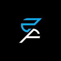 design criativo do logotipo da letra zf com gráfico vetorial, logotipo simples e moderno zf. vetor