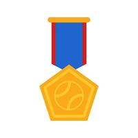 medalha de ouro com fita. ilustração vetorial vetor