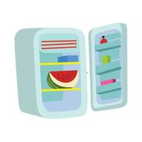 desenho vetorial de estilo plano de comida de geladeira, design de ilustração vetor