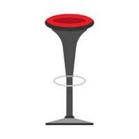 ícone de vetor de elemento de símbolo de decoração de estilo de cadeira de bar. ilustração de sala de móveis de interior de banqueta alta de restaurante