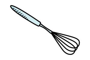 ícone vetorial de uma corola, ilustração doodle de utensílios de cozinha, um batedor para bater ovos ou creme. vetor