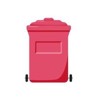 lata de lixo colorida, um recipiente para triagem de resíduos, reciclagem de lixo zero, ilustração vetorial. vetor