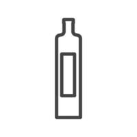 garrafa de vidro bebida ícone de ilustração vetorial. símbolo de bebida de recipiente de plástico líquido e objeto de rótulo de barra de álcool. comida sinal gráfico refrigerante ou cerveja isolado branco. pub em branco de silhueta de produto de contorno vetor