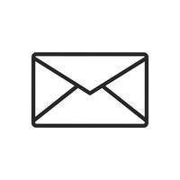 envelope correio papel comunicação isolado branco carta mensagem. negócios envelope correio ícone correio ilustração vetorial. elemento de sinal postal de e-mail de correspondência. ícone de informações de correio eletrônico vetor