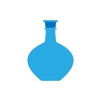 ícone de vetor de símbolo de estilo de vida natural de objeto de plástico de garrafa de água. aqua bebida mineral refrigerante azul. recipiente de vidro para bebidas