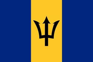 bandeira barbados vector ilustração símbolo ícone do país nacional. liberdade nação bandeira barbados independência patriotismo celebração desenhar governo oficial internacional objeto simbólico cultura