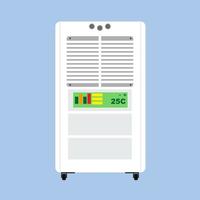 condicionador de ar refrigerando tecnologia de energia isolado branco. ícone do sistema climático de temperatura vetorial de conforto vetor