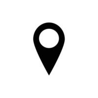 ícone de vetor de localização. símbolo de lugar. pictograma gps, sinal de vetor plana isolado no fundo branco. ilustração vetorial simples para design gráfico e web.