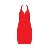 vestido vermelho mulher moda pessoa elegância modelo vector ícone. sinal de corpo elegante casual elegante senhora