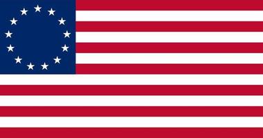 bandeira betsy ross ilustração vetorial símbolo ícone do país nacional. liberdade nação bandeira Betsy ross independência patriotismo celebração desenhar governo oficial internacional Objeto simbólico cultura vetor