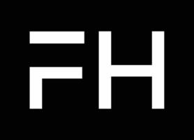 vetor de design de logotipo de letras iniciais fh