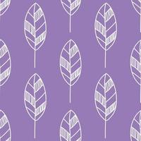 bonito doodle árvores design sem costura fundo roxo vetor