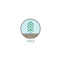 logotipo da árvore. este logotipo retrata uma árvore. este logotipo é bom para uso por empresas ou fundações que trabalham no campo da conservação ambiental. vetor