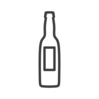 garrafa de vidro bebida ícone de ilustração vetorial. símbolo de bebida de recipiente de plástico líquido e objeto de rótulo de barra de álcool. comida sinal gráfico refrigerante ou cerveja isolado branco. pub em branco de silhueta de produto de contorno vetor