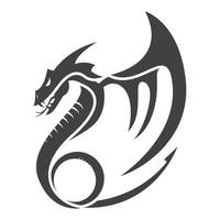 desenhos de logotipo de ilustrações vetoriais de dragão simples plano vetor