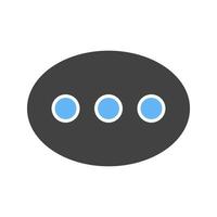 ícone azul e preto do glifo de bolha de bate-papo único vetor