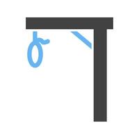 ícone de glifo azul e preto de forca vetor