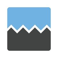 ícone azul e preto do glifo de imagem quebrada vetor