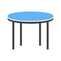 ícone azul e preto do glifo da mesa de conferência vetor