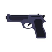 pistola arma arma ilustração vetorial preto crime revólver. bala de ícone de gatilho de pistola de guerra. isolado perigo militar exército arma de fogo munição silhueta símbolo. desenho de calibre de elemento de mão de braço de polícia vetor