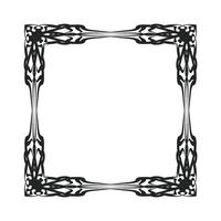 fronteira frame vector design ilustração elemento decoração art. ornamento abstrato borda moldura redemoinho retrô vintage canto antigo. padrão decorativo filigrana floral forma gráfica elegante banner