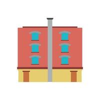 ícone de casa plana de vetor residencial. conceito edifício estrutura imobiliária distrito