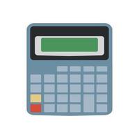 ícone de finanças matemática calculadora com display de ilustração vetorial de botão. símbolo de escritório calculadora de negócios isolado branco. ícone de finanças de computador de matemática de sinal eletrônico financeiro. exibição de educação vetor