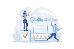 fundo do conceito de gerenciamento de relacionamento com o cliente. ilustração vetorial de crm. planejamento estratégico da empresa. análise de dados de negócios vetor