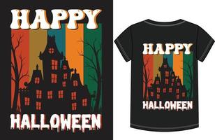 design de camiseta de halloween vetor