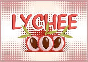 Frutas Lychee Vector Gratuitas