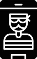 ícone de glifo de ladrão vetor