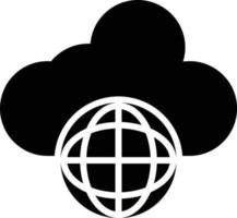 ícone de glifo global vetor