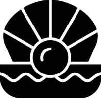 ícone de glifo de ostra vetor