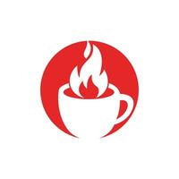 modelo de design de logotipo de vetor de café quente.