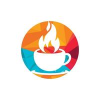 modelo de design de logotipo de vetor de café quente.