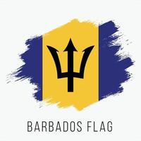 bandeira de vetor grunge barbados