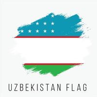 bandeira de vetor grunge uzbequistão