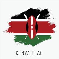 bandeira de vetor grunge do Quênia