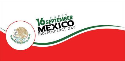 16 de setembro dia da independência do méxico comemorando vetor