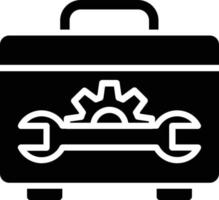 ícone de glifo da caixa de ferramentas vetor