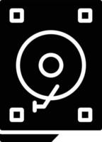 ícone de glifo de disco rígido vetor