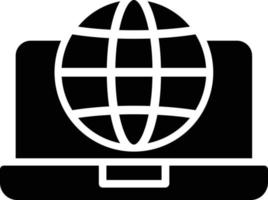 ícone de glifo em todo o mundo vetor