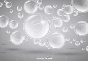 Vector de sabão branco brilhante bolhas de fundo