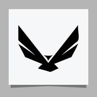 vector black eagle em papel branco é perfeito para logotipos, ilustrações, banners, panfletos, papéis de parede