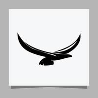 vector black eagle em papel branco é perfeito para logotipos, ilustrações, banners, panfletos, papéis de parede