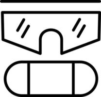 ícone de linha de proteção química vetor