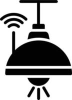 ícone de glifo de lâmpada vetor